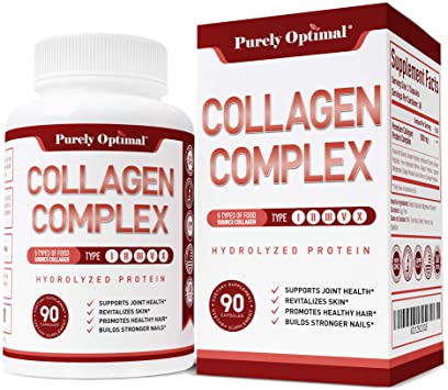 Premium Multi Collagen Peptides Capsules, 90 Collagen Capsules - Purely ...