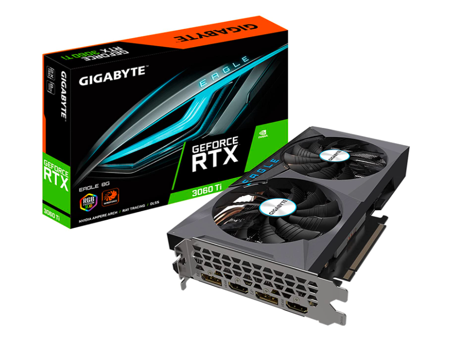 GIGABYTE GeForce RTX 3060 Ti Eagle 8G (REV2.0) Graphics Card - GIGABYTE ...