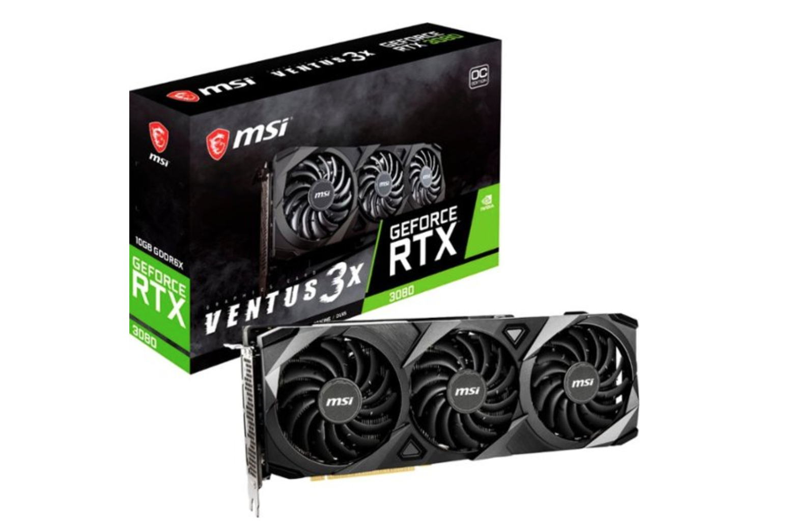 MSI NVIDIA Geforce RTX 3080 VENTUS 3X, Graphic Card - MSI