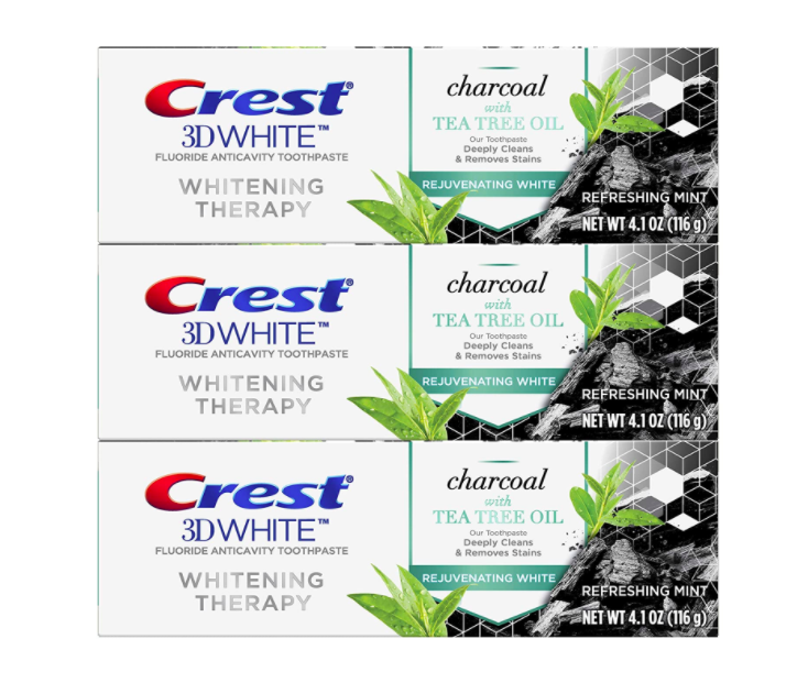 crest charcoal tea tree toothpaste